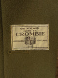 25/0530 vintage extra-heavy crombie melton wool british warm overcoat 43-44 long