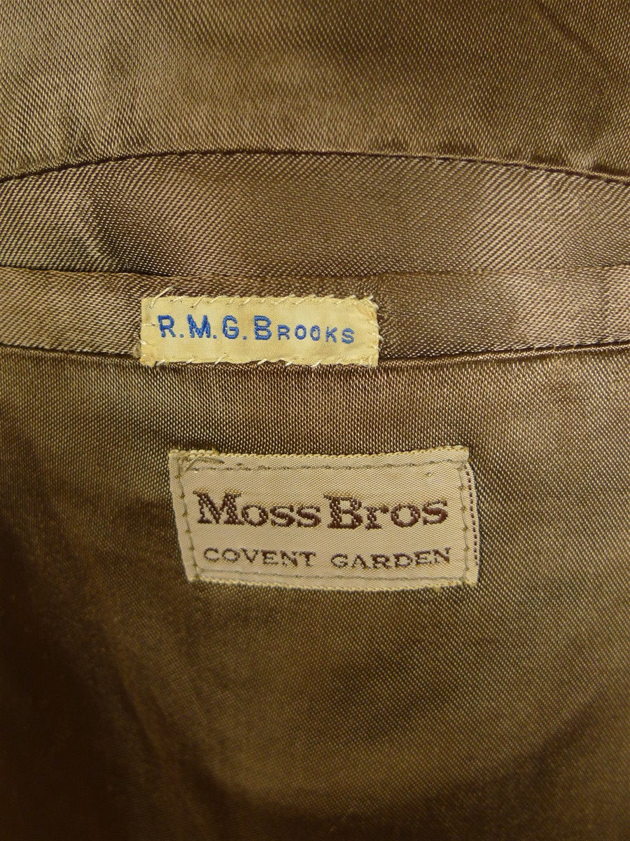 25/0530 vintage extra-heavy crombie melton wool british warm overcoat 43-44 long
