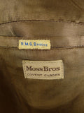 25/0530 vintage extra-heavy crombie melton wool british warm overcoat 43-44 long