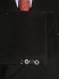 25/0531 superb genuine 1940s 1950s vintage extra-heavy black textured crombie wool d/b overcoat king coat 42-44