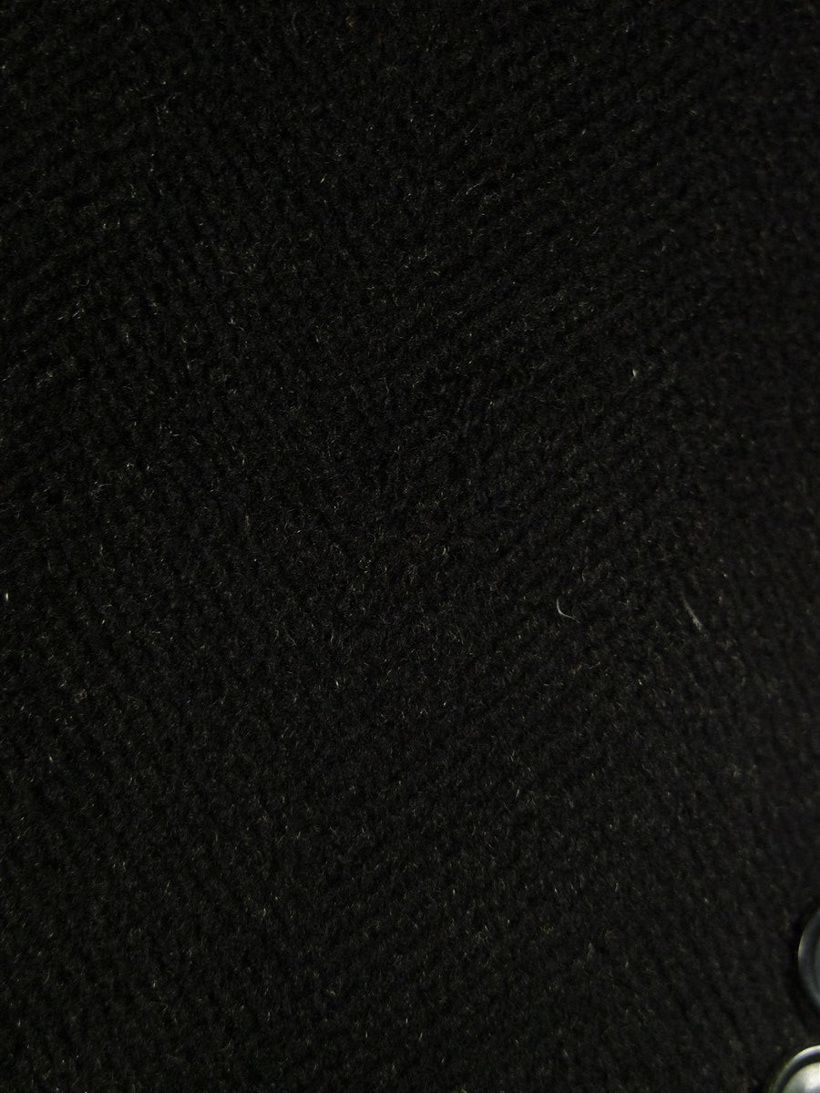 25/0531 superb genuine 1940s 1950s vintage extra-heavy black textured crombie wool d/b overcoat king coat 42-44