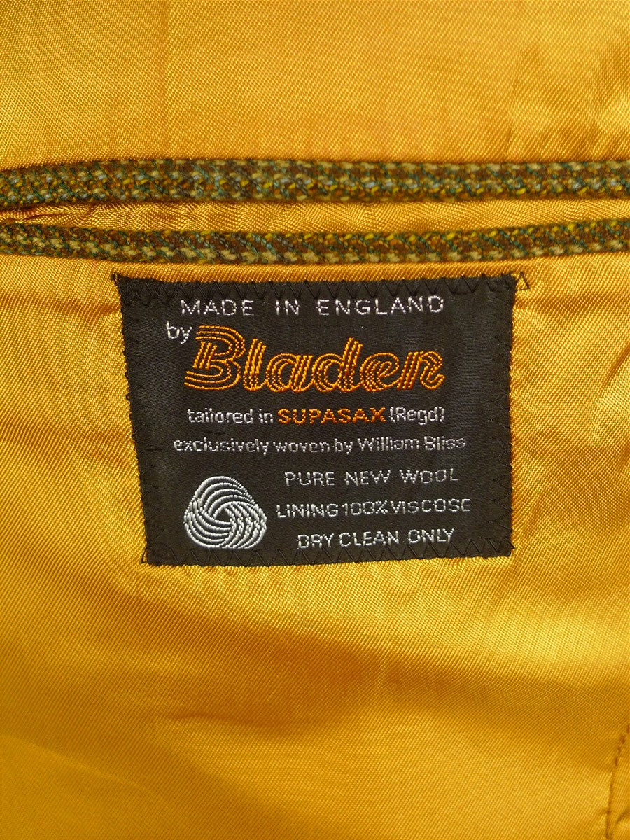 25/0512 immaculate vintage bladen supasax brown wp check tweed jacket 41-42 regular