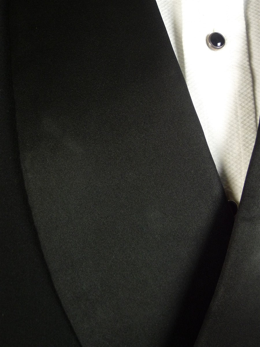 25/0514 distinctive 1940s 1950s vintage black barathea / silk shawl 1/1 d/b dinner jacket 43 long