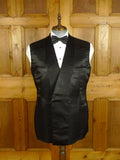 25/0514 distinctive 1940s 1950s vintage black barathea / silk shawl 1/1 d/b dinner jacket 43 long