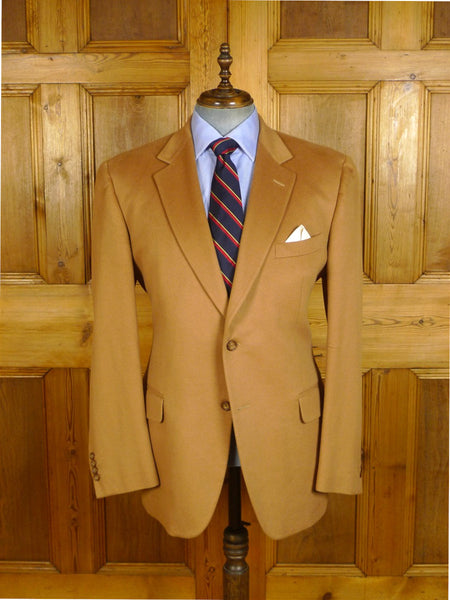 25/0515 immaculate gieves savile row wool & 15% cashmere camel sports jacket blazer 45 long