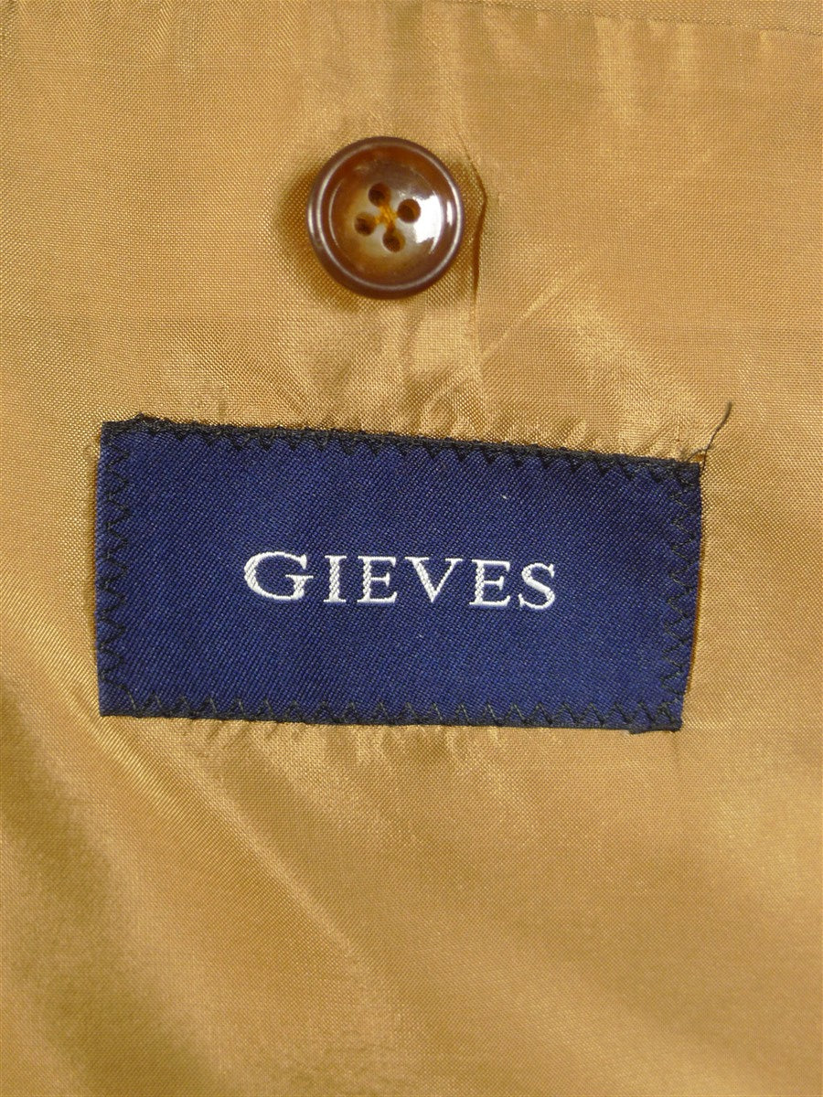 25/0515 immaculate gieves savile row wool & 15% cashmere camel sports jacket blazer 45 long