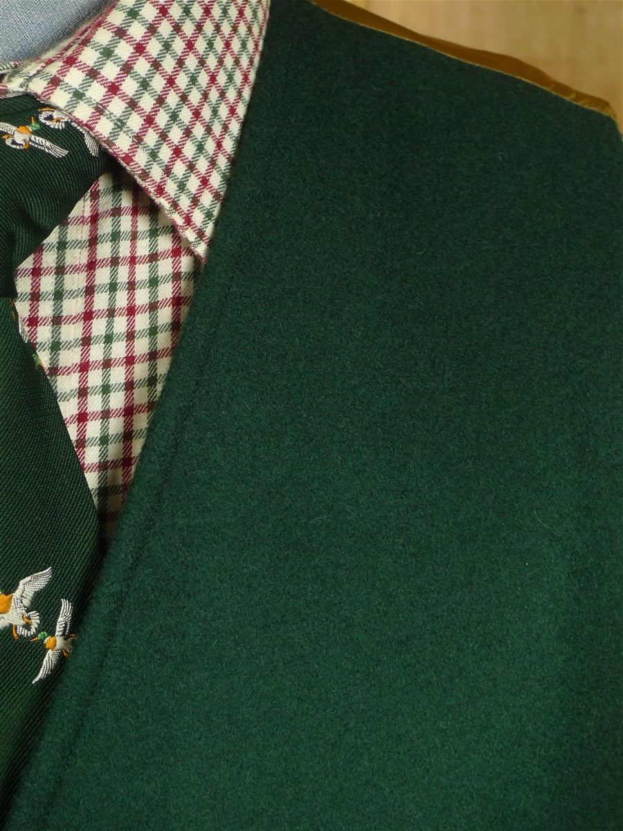 25/0517 immaculate ede & ravenscroft green doeskin wool country waistcoat w/ gold buttons 41