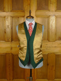 25/0517 immaculate ede & ravenscroft green doeskin wool country waistcoat w/ gold buttons 41