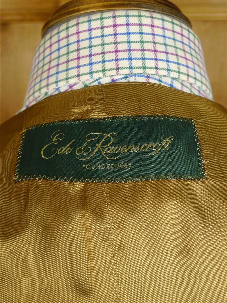 25/0517 immaculate ede & ravenscroft green doeskin wool country waistcoat w/ gold buttons 41