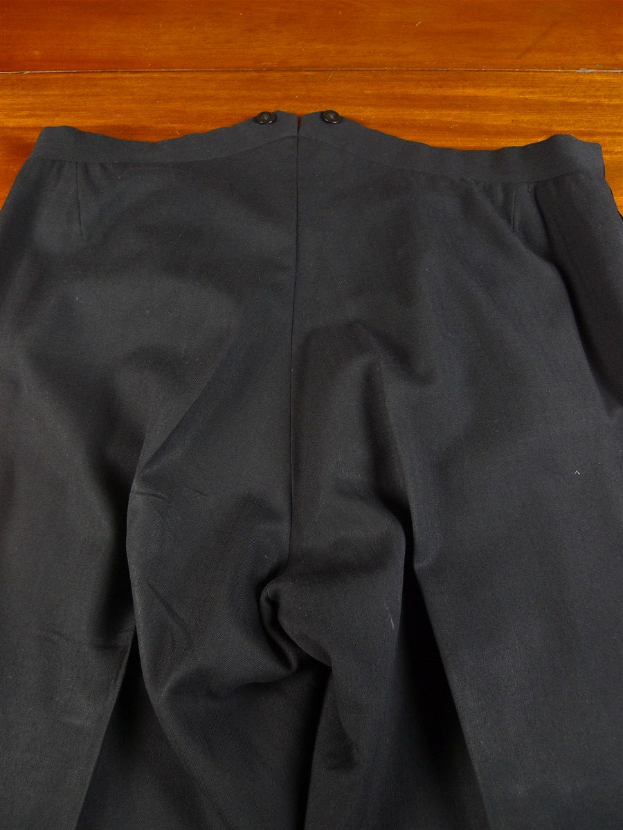 25/0498 vintage 1958 anderson & sheppard savile row bespoke midnight blue high-rise evening trouser 38