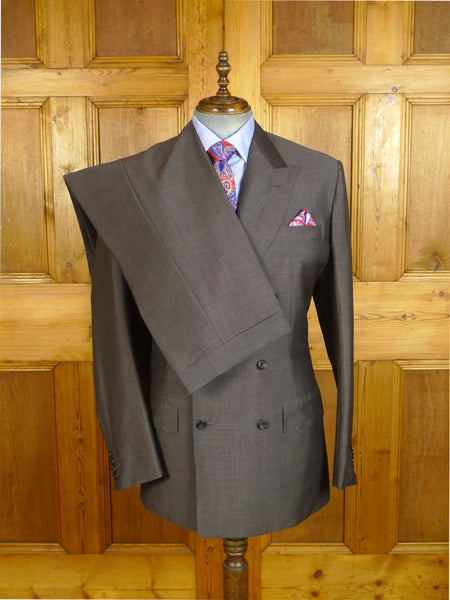 25/0522 immaculate 2021 anderson & sheppard savile row bespoke grey d/b mohair suit 42-43 long