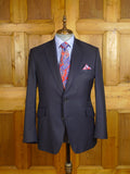 25/0971 custom tailored canvassed navy blue wool suit 42 regular