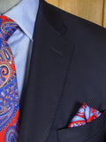 25/0971 custom tailored canvassed navy blue wool suit 42 regular