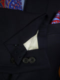 25/0971 custom tailored canvassed navy blue wool suit 42 regular