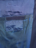 25/0971 custom tailored canvassed navy blue wool suit 42 regular