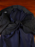 25/0971 custom tailored canvassed navy blue wool suit 42 regular