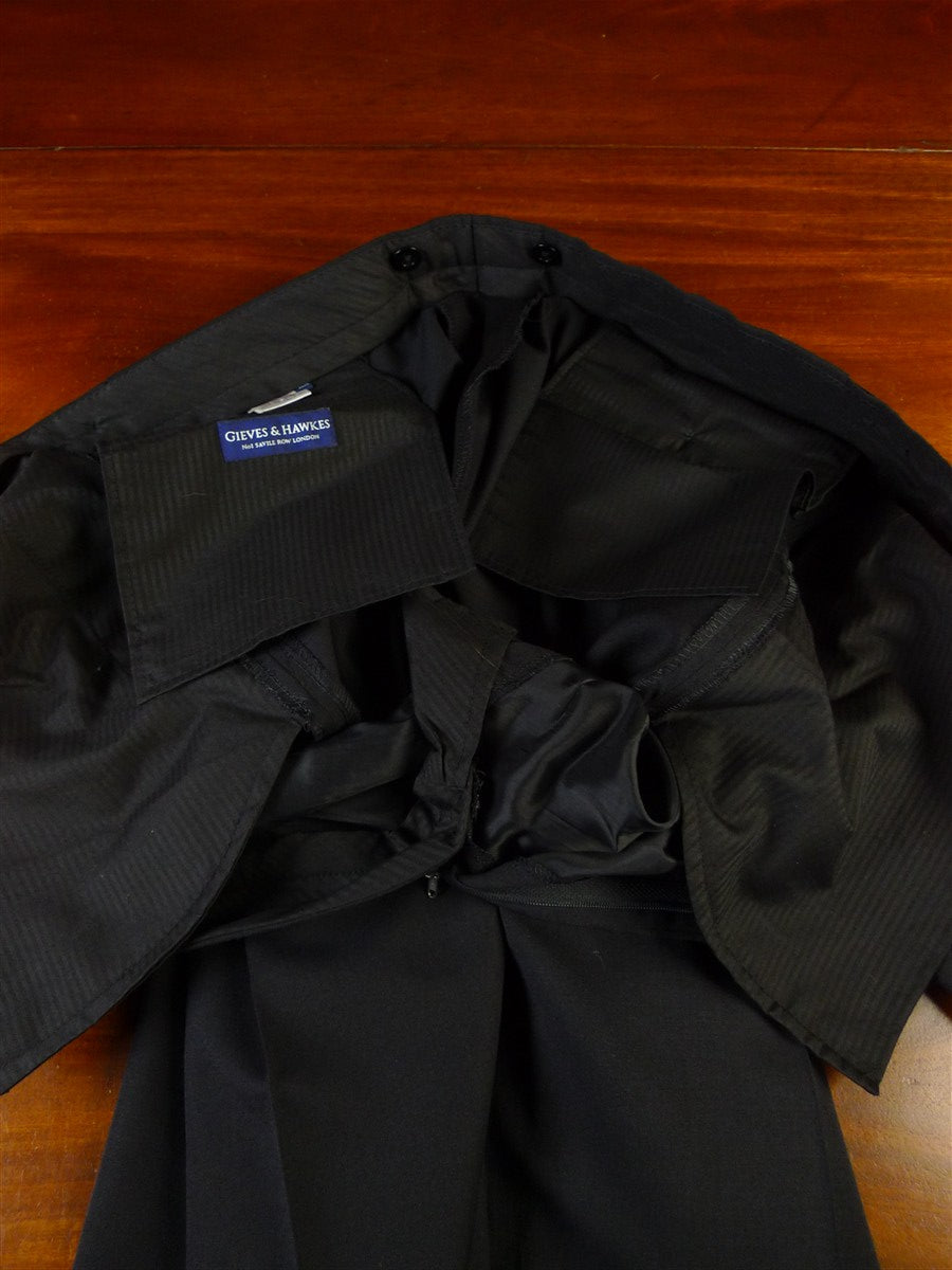 25/0524 immaculate gieves & hawkes savile row black wool dinner suit 46 regular