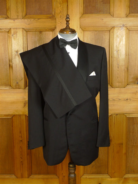 25/0524 immaculate gieves & hawkes savile row black wool dinner suit 46 regular