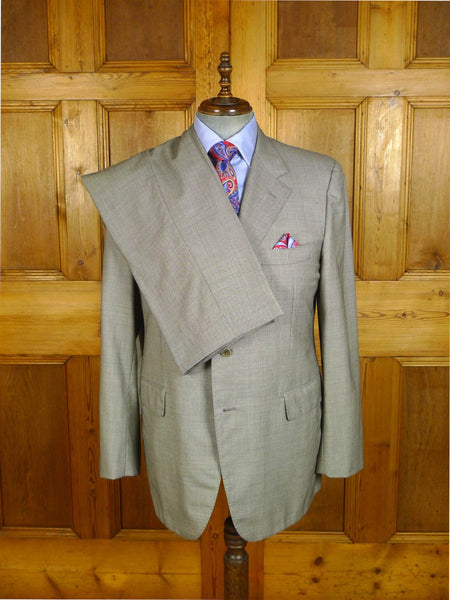 25/0569 vincci london italian wool grey birds-eye weave suit 44 long