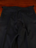 25/0539 immaculate vintage eton / savile row bespoke black barathea wool evening trouser 30