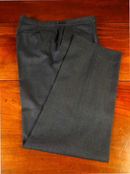 25/0546 immaculate vintage bespoke tailored grey worsted trouser 38