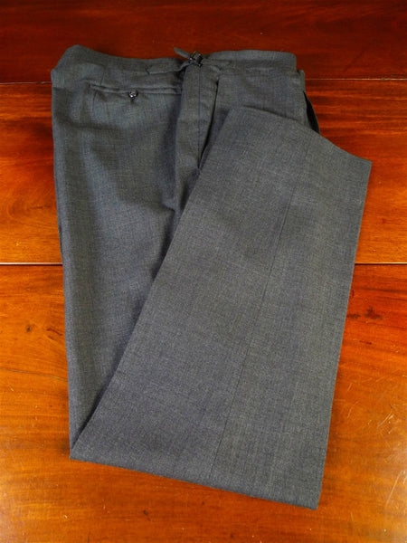 25/0547 immaculate 2013 savile row bespoke tailored grey pick weave worsted high-rise morning trouser 39