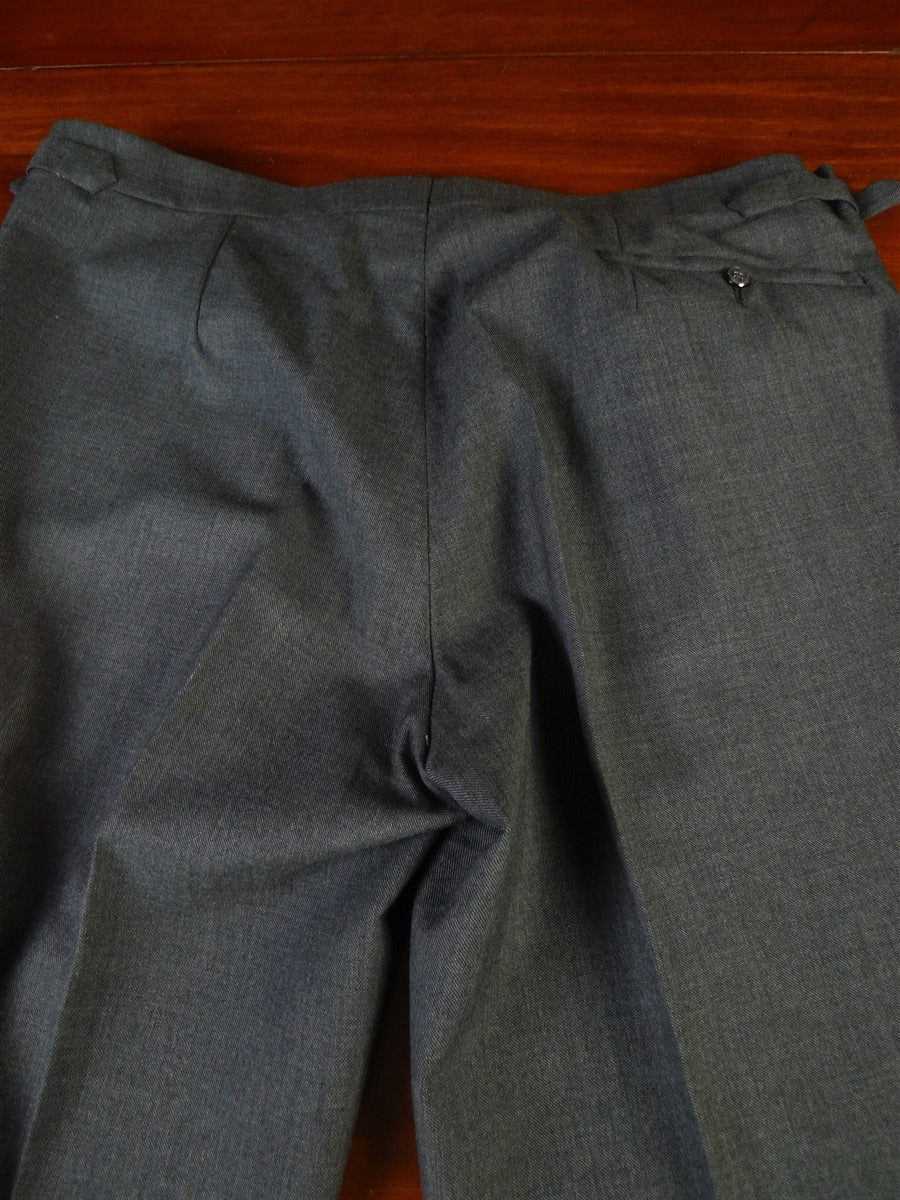 25/0547 immaculate 2013 savile row bespoke tailored grey pick weave worsted high-rise morning trouser 39