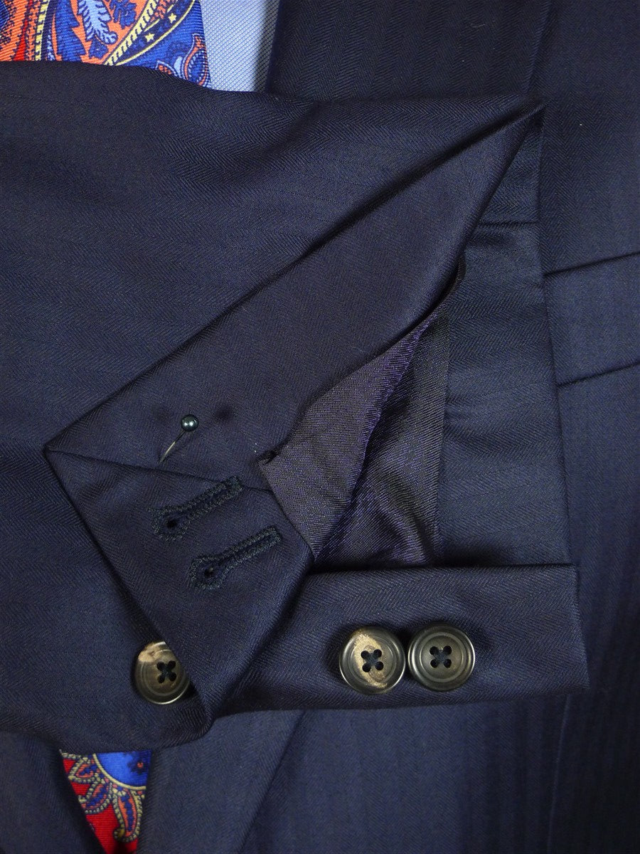 25/0970 new (SECONDS) hackett 14 savile row super 150s merino wool navy blue herringbone suit 42 long