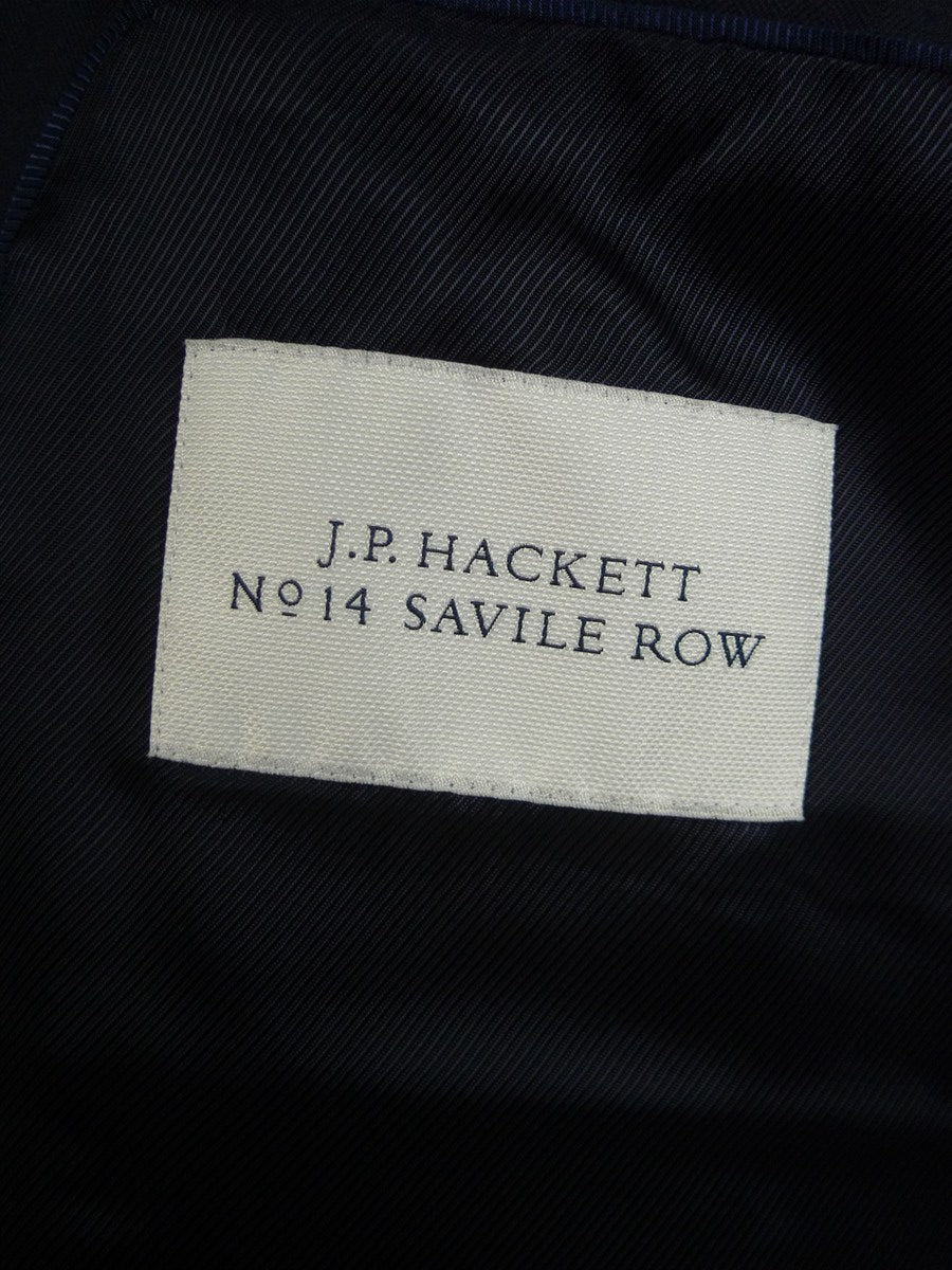 25/0970 new (SECONDS) hackett 14 savile row super 150s merino wool navy blue herringbone suit 42 long