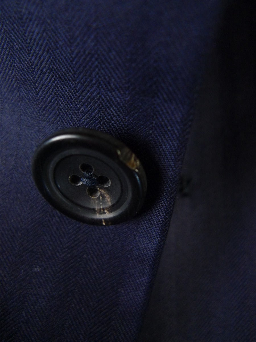 25/0970 new (SECONDS) hackett 14 savile row super 150s merino wool navy blue herringbone suit 42 long
