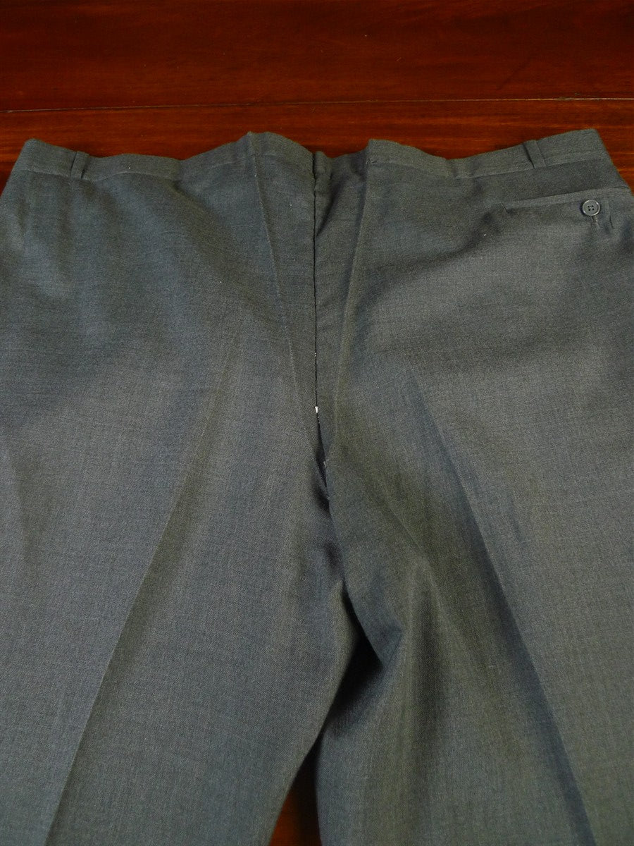 25/0662 vintage 1995 savile row bespoke grey worsted & mohair high-rise trouser 39-44