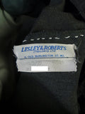25/0662 vintage 1995 savile row bespoke grey worsted & mohair high-rise trouser 39-44