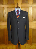 25/0963 immaculate versace classic dark blue stripe suit jacket blazer 45 long