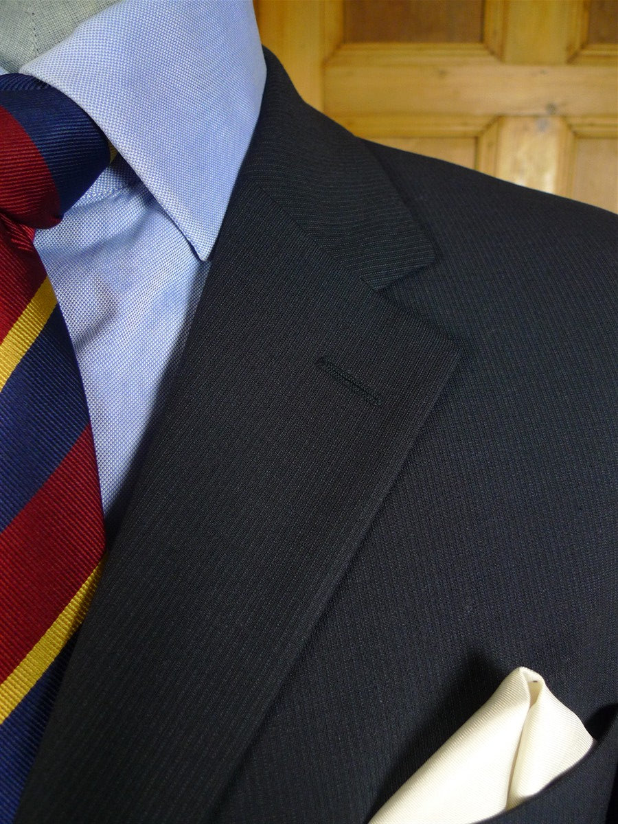 25/0963 immaculate versace classic dark blue stripe suit jacket blazer 45 long