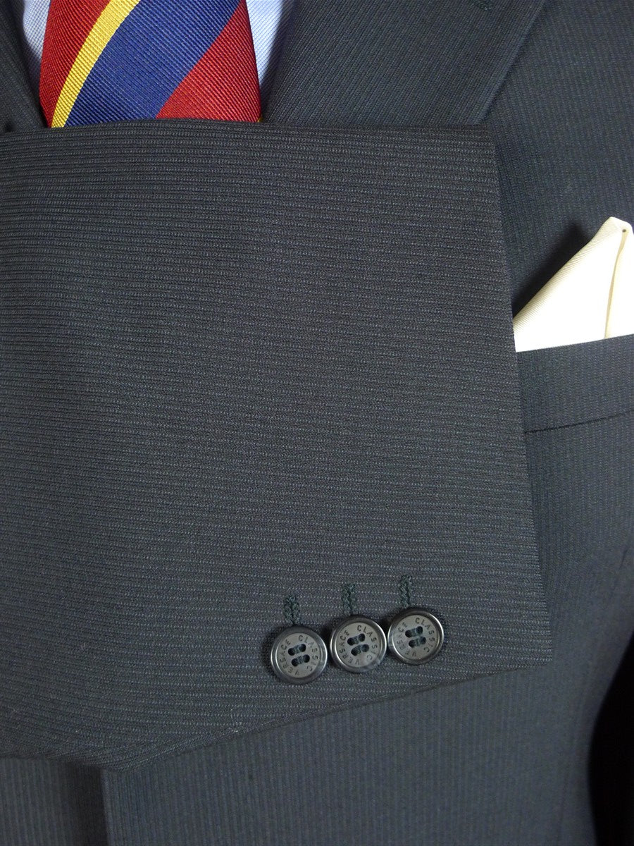 25/0963 immaculate versace classic dark blue stripe suit jacket blazer 45 long