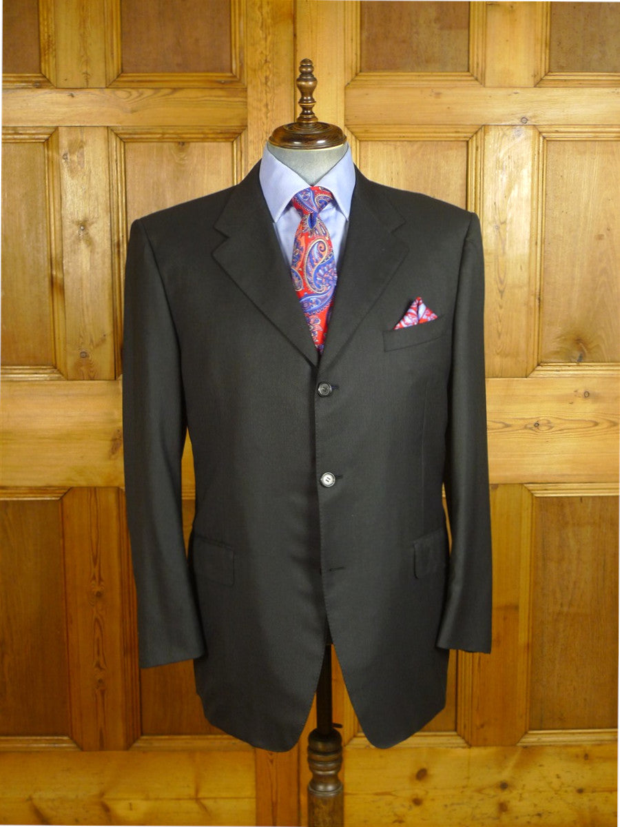 25/0964 immaculate lanvin charcoal grey wool suit jacket blazer 46 regular