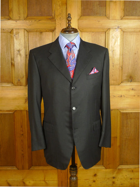 25/0964 immaculate lanvin charcoal grey wool suit jacket blazer 46 regular