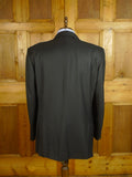 25/0964 immaculate lanvin charcoal grey wool suit jacket blazer 46 regular
