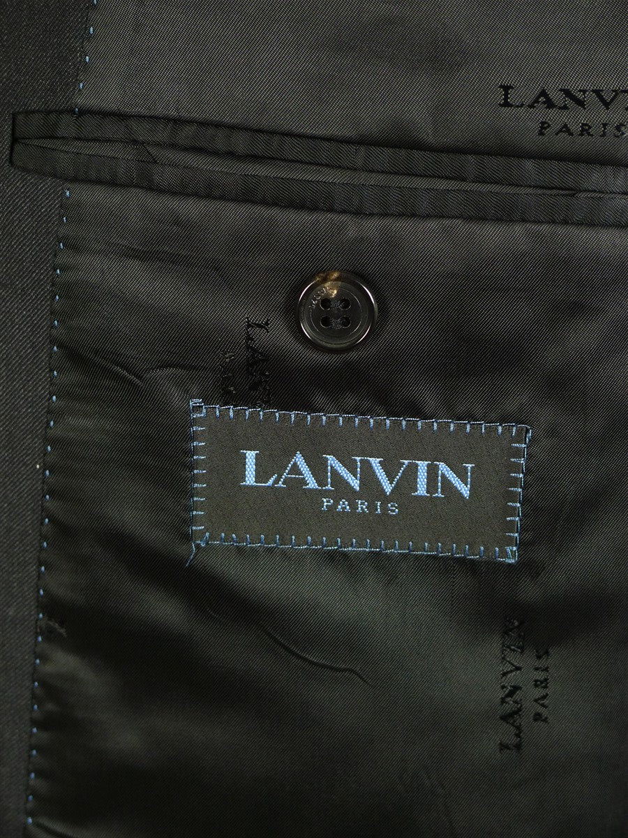 25/0964 immaculate lanvin charcoal grey wool suit jacket blazer 46 regular