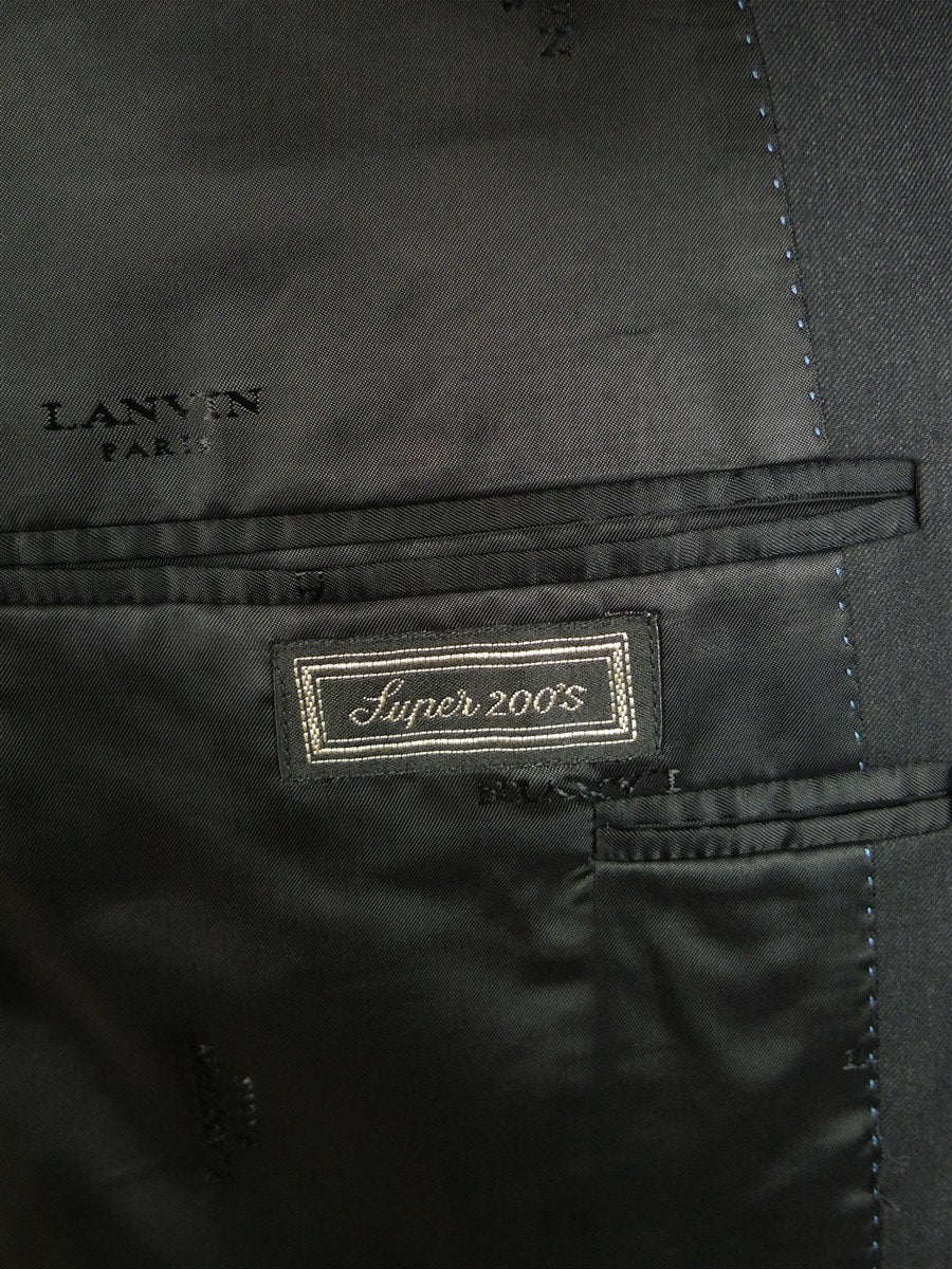 25/0964 immaculate lanvin charcoal grey wool suit jacket blazer 46 regular