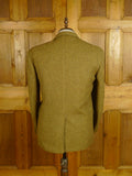 25/0620 heavyweight 1960s vintage daks simpson brown herringbone tweed gamekeeper style jacket w/ ghillie collar 44 short