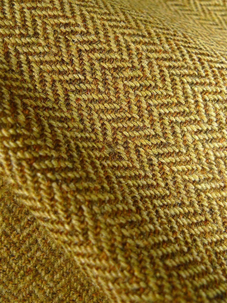 25/0620 heavyweight 1960s vintage daks simpson brown herringbone tweed gamekeeper style jacket w/ ghillie collar 44 short