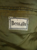 25/0620 heavyweight 1960s vintage daks simpson brown herringbone tweed gamekeeper style jacket w/ ghillie collar 44 short