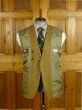 25/0620 heavyweight 1960s vintage daks simpson brown herringbone tweed gamekeeper style jacket w/ ghillie collar 44 short