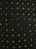 25/0647 wonderful vintage black / gold motif wool smoking jacket 42 short