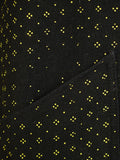 25/0647 wonderful vintage black / gold motif wool smoking jacket 42 short