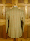 25/0639 immaculate bladen original 100% lambswool green wp check tweed sports jacket 46 long