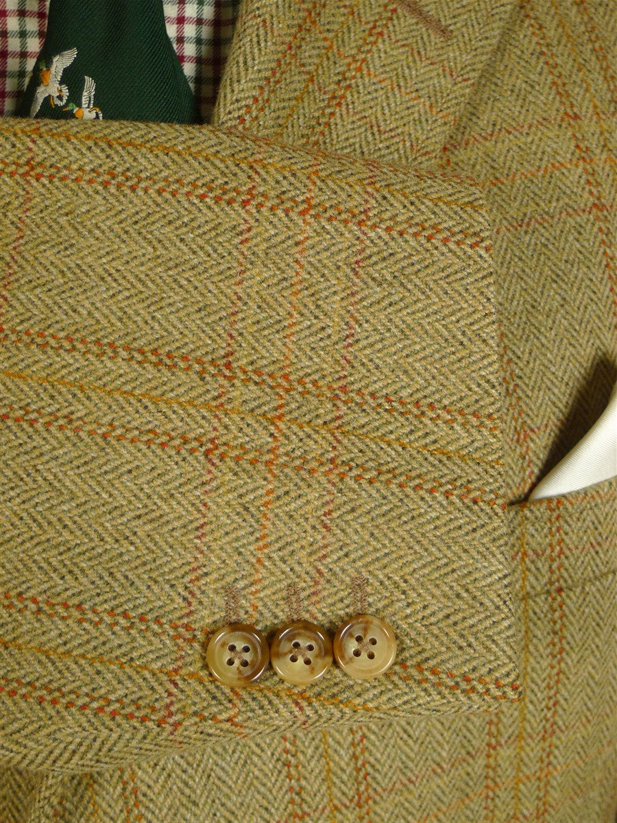 25/0639 immaculate bladen original 100% lambswool green wp check tweed sports jacket 46 long