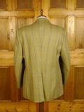 25/0640 immaculate bladen green wp check tweed sports jacket 48 long
