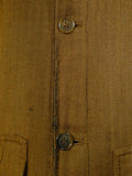 25/0638 bespoke tailored brown herringbone tweed shooting vest waistcoat gilet 50 long